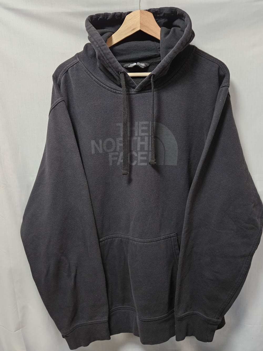 The North Face Men's Charcoal Black Logo Pullover Hoodie